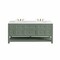 James Martin Vanities Breckenridge 72in Double Vanity, Smokey Celadon w/ 3 CM White Zeus Top 330-V72-SC-3WZ - alternate 1